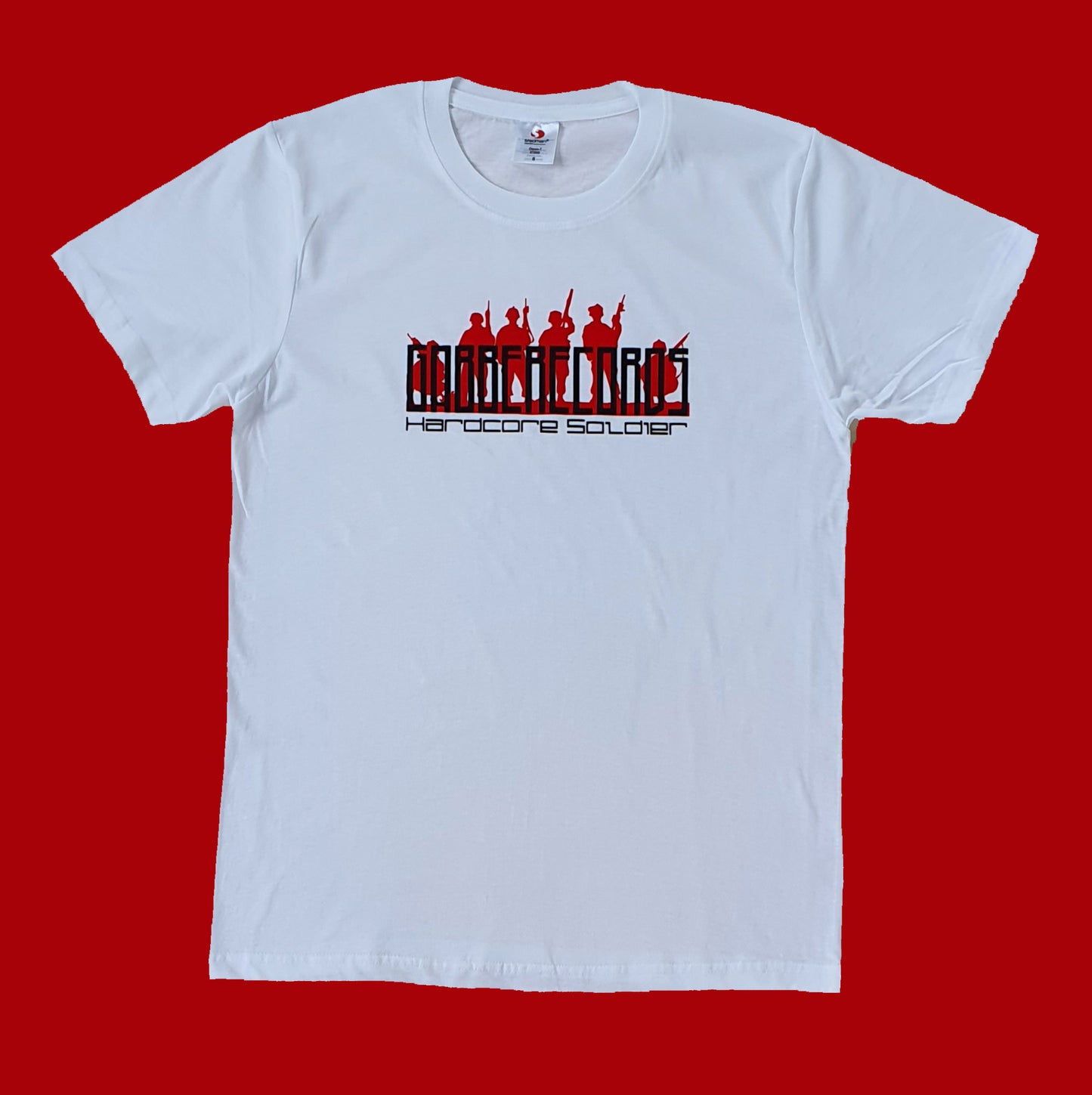White T-Shirt Hardcore Soldier